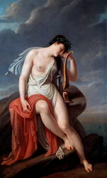 Sappho auf der Klippe von Lefkada, frühes 19. Jahrhundert