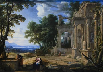 Landschaft mit der Rast auf der Flucht nach Ägypten