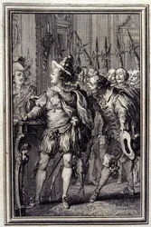Mona Lisa in „Tales et nouvelles en vers“ von Jean La Fontaine. 1776. Illustration von P.P. Choffard.