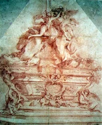 Entwurf für den Hauptaltar der Kirche San Siro, Genua