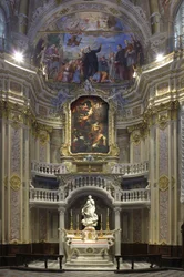 Die Unbefleckte Empfängnis, Santa Maria Immaculata auf dem Altar der szenografischen Kapelle platziert, 1669-70