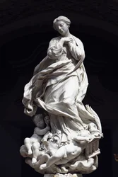 Die Unbefleckte Empfängnis, Santa Maria Immaculata auf dem Altar der szenografischen Kapelle platziert