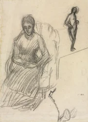 Studie von Madame Marie Cantacuzène, Studie einer stehenden weiblichen Aktfigur, ca. 1883