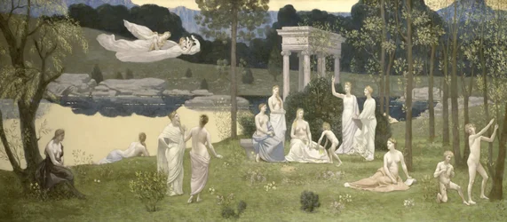 Der heilige Hain, von den Künsten und Musen geliebt, 1884-89