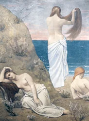 Junge Mädchen am Meer