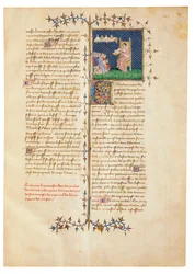 Seite aus "De Proprietatibus Rerum" von Bartholomeus Anglicus, in der französischen Übersetzung von Jean Corbechon