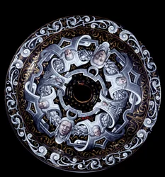 Emailleplatte, Rückseite, zugeschrieben Pierre Reymond