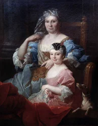 Porträt von Madame Poulhariex und ihrer Tochter