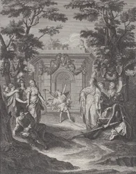 Tafel 13: Eintritt von Liebe und Reichtum zur Hochzeit von Gamache Entrée de L