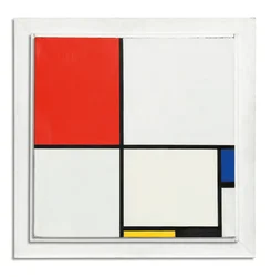Komposition Nr. III, mit Rot, Blau, Gelb und Schwarz