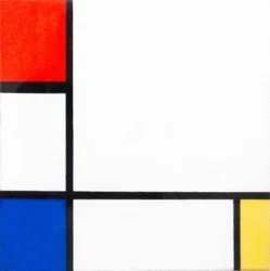 Komposition Nr. IV mit Rot, Blau und Gelb