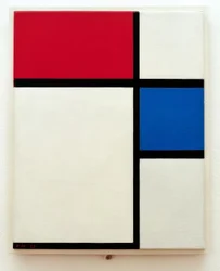 Komposition Nr. II; Komposition mit Blau und Rot