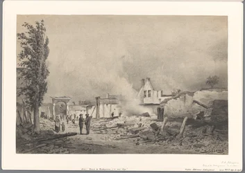 Ruinen von Bodegraven nach dem Brand vom 31. Mai 1870