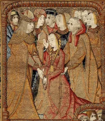 Triumphe der Mutter Gottes oder Panos de Oro, ca. 1500-02 (Wandteppich)