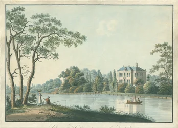 Ansicht von Haus Over Holland mit Teepavillon an der Vecht in Nieuwersluis