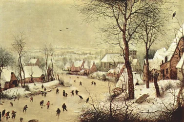 Winterlandschaft mit Vogelfalle