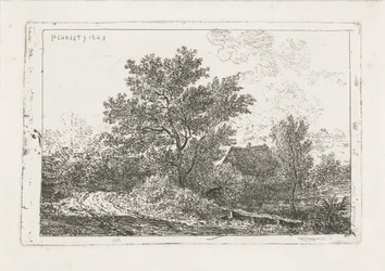 Landschaft mit Bauernhof