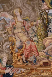 Serie Die sieben Todsünden (De zeven hoofdzonden): Eitelkeit (hoogmoed). Zeichner Pieter Coecke van Aelst. Atelier Brüssel. Ca. 1542-1544.
