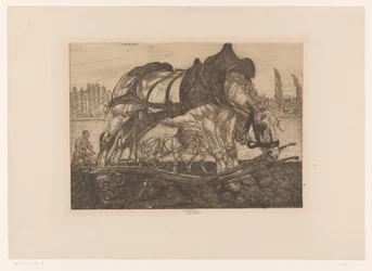 Pflugpferd an den Ufern der Seine