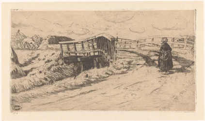 Landweg mit Brücke