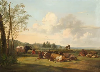 Landschaft mit Vieh