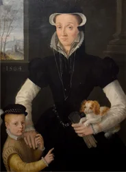 Witwe mit ihrem Sohn