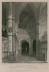 Ansicht des südlichen Schirms der Henry V. Kapelle, Westminster Abbey