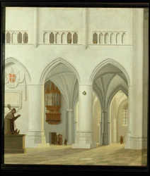 Innenansicht der Kirche Saint Bavo in Haarlem, Niederlande