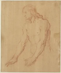 Junger nackter Mann, Halbfigur