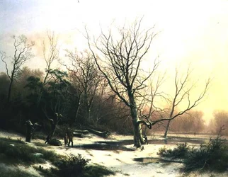Wintersonnenuntergang