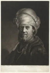 Porträtbüste eines Mannes mit Turban