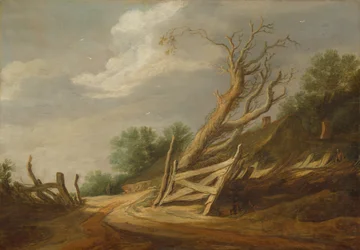 Landschaft mit offenem Tor