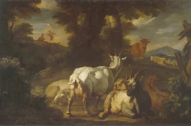 Landschaft mit Merkur und Battus