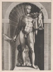 Speculum Romanae Magnificentiae: Diomedes mit dem Palladium in seiner linken Hand, 1582