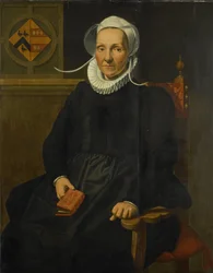 Porträt von Dirckje Tymansdr Gael, genannt van der Graft, Ehefrau von Mattheus Augustijnsz Steyn