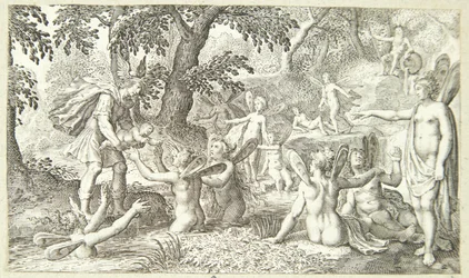 Merkur übergibt Bacchus an die Nymphen vom Berg Nysa