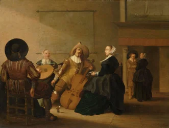 Eine Musikalische Gesellschaft in einem Innenraum
