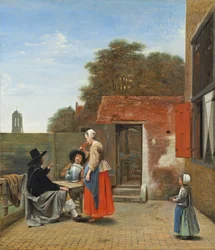 Ein niederländischer Innenhof, um 1658-60