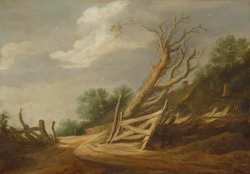 Landschaft mit offenem Tor