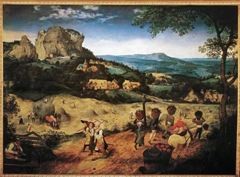 Die Heuernte aus der Serie von sechs Gemälden Die Jahreszeiten