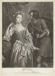 Schauspielerin Catherine Clive in der Rolle der Phillida