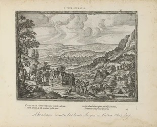 Landschaft mit Abraham und den drei Engeln
