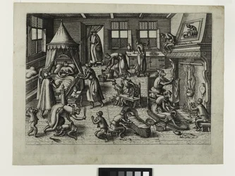 Die Kinderstube, ca. 1585 (Radierung)