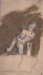 Gefesselter nackter Gefangener, nach Pietro Tacca