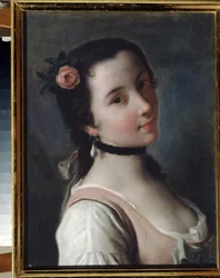 Ein Mädchen mit einer Rose