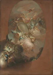 Studie für "Die Apotheose von Ferdinand IV. und Maria Carolina, König und Königin von Neapel" (für den Palazzo dei Regi Studi, Neapel)