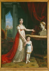 Elisa Bonaparte, Schwester von Napoleon I., Großherzogin der Toskana, mit ihrer Tochter Napoleone-Elisa