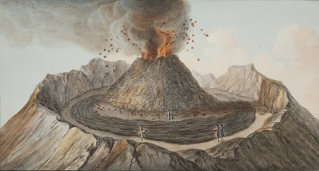 Tafel IX aus Campi Phlegraei: Beobachtungen der Vulkane der beiden Sizilien von William Hamilton, 1776