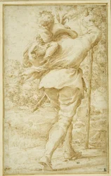 St. Christophorus trägt das Christkind