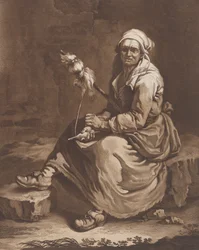 Die alte arbeitende Frau
